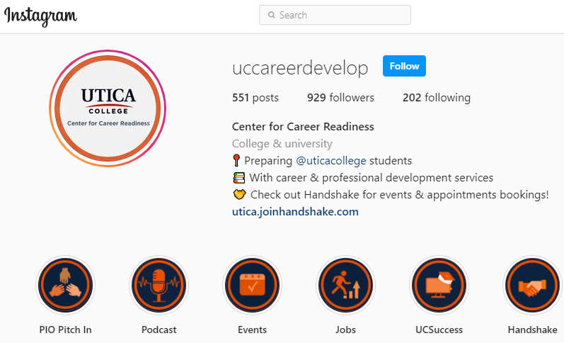 Follow @uccareerdevelop on Instagram.